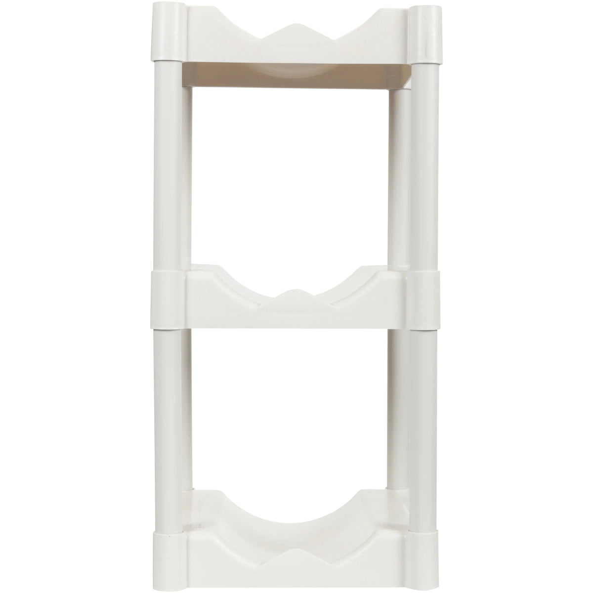 3-Tier White Plastic Storage System with Floor Protector J809417