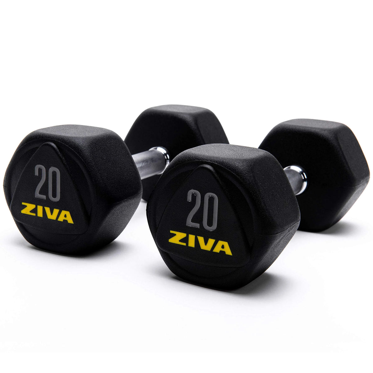 20 Lbs Urethane Rubber Hex Dumbbells J172