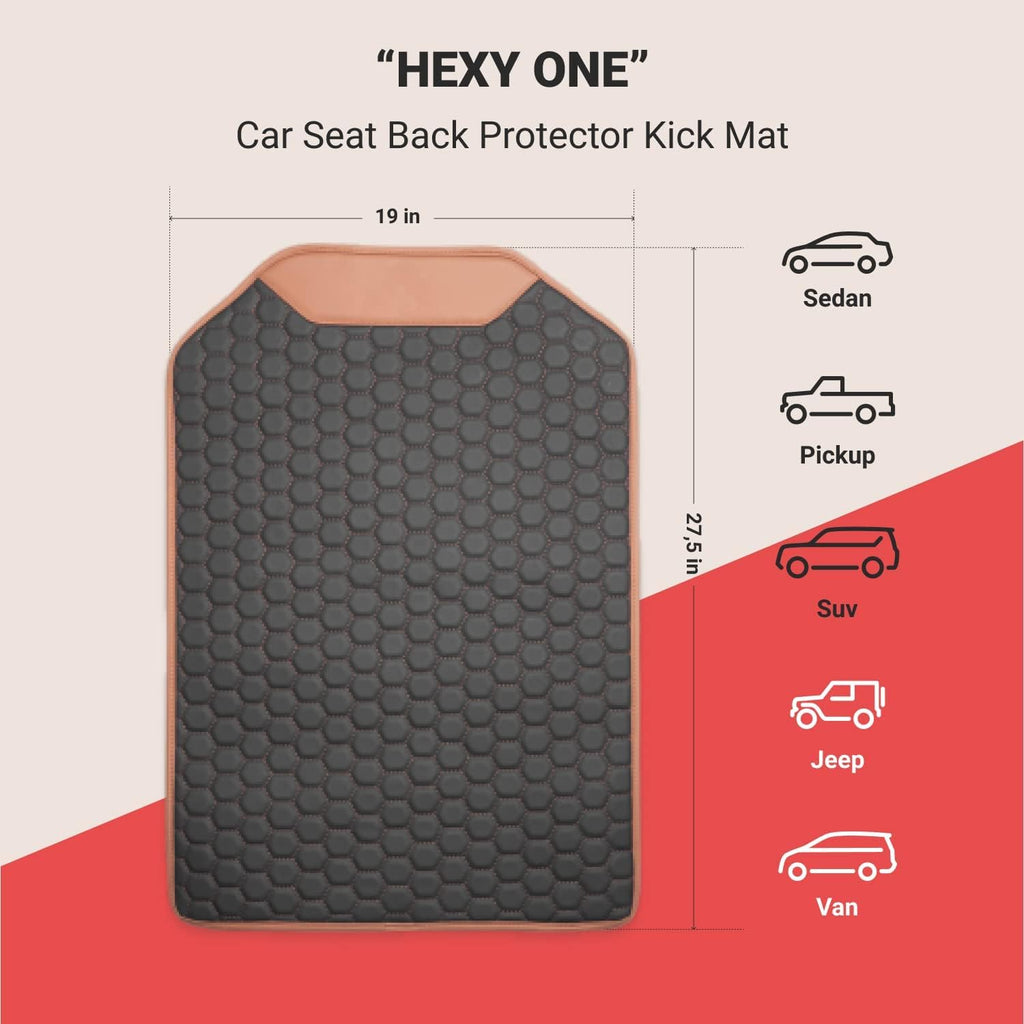 Black Brown Tan Kick Mats Back Seat Protector C7012