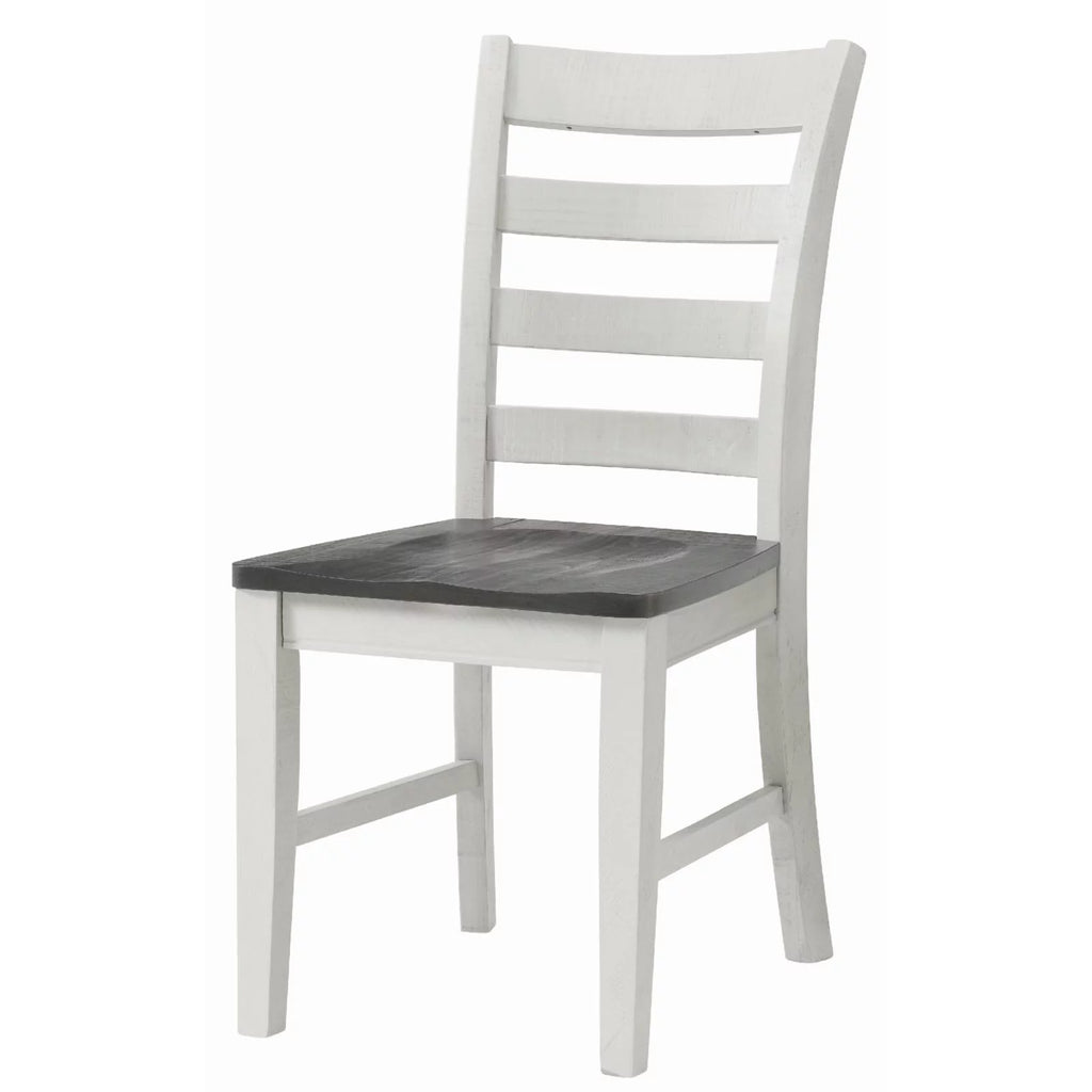 White Solid Wood Dining Chair Set of 2 V81460