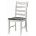 White Solid Wood Dining Chair Set of 2 V81460