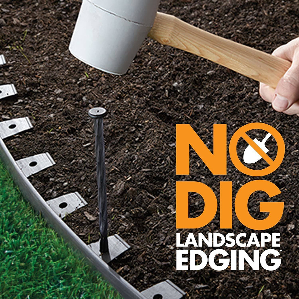 Plastic No-Dig Landscape Edging Kit, 100-Feet H943758