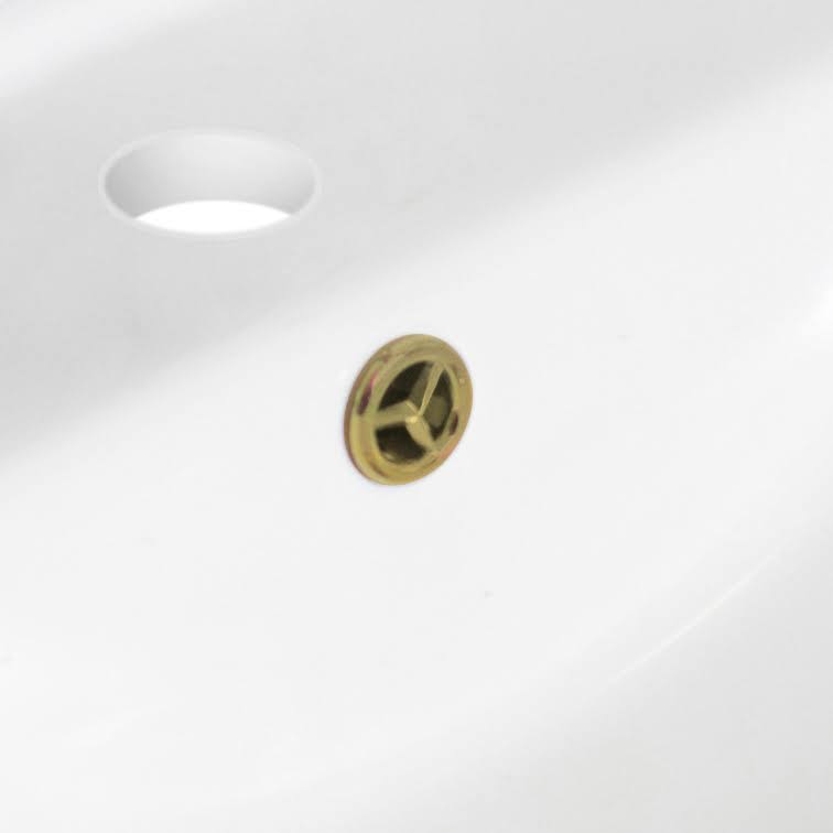 White Oval Undermount Sink Set A946