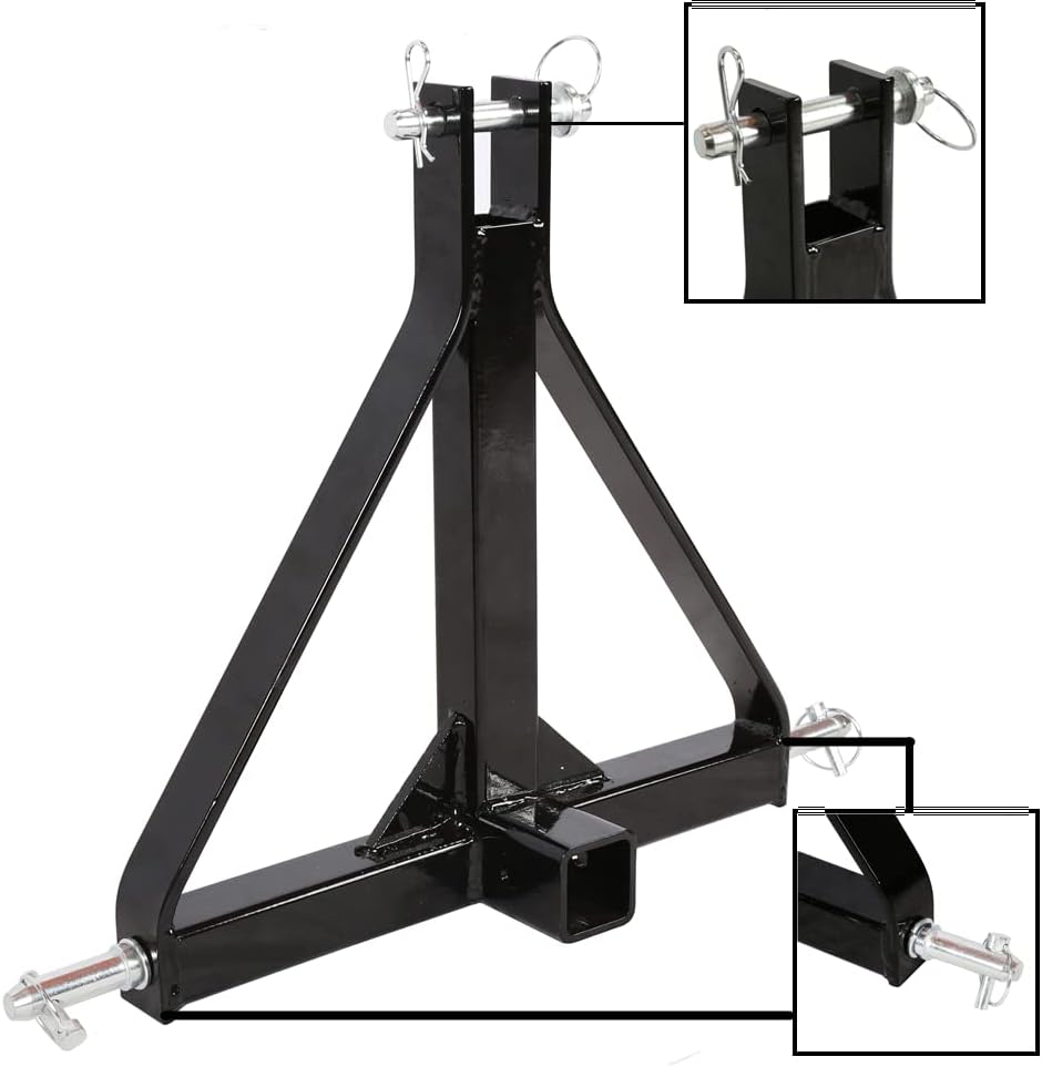 3 Point 2 Receiver Tractor Tow Hitch Drawbar Adapter Z168