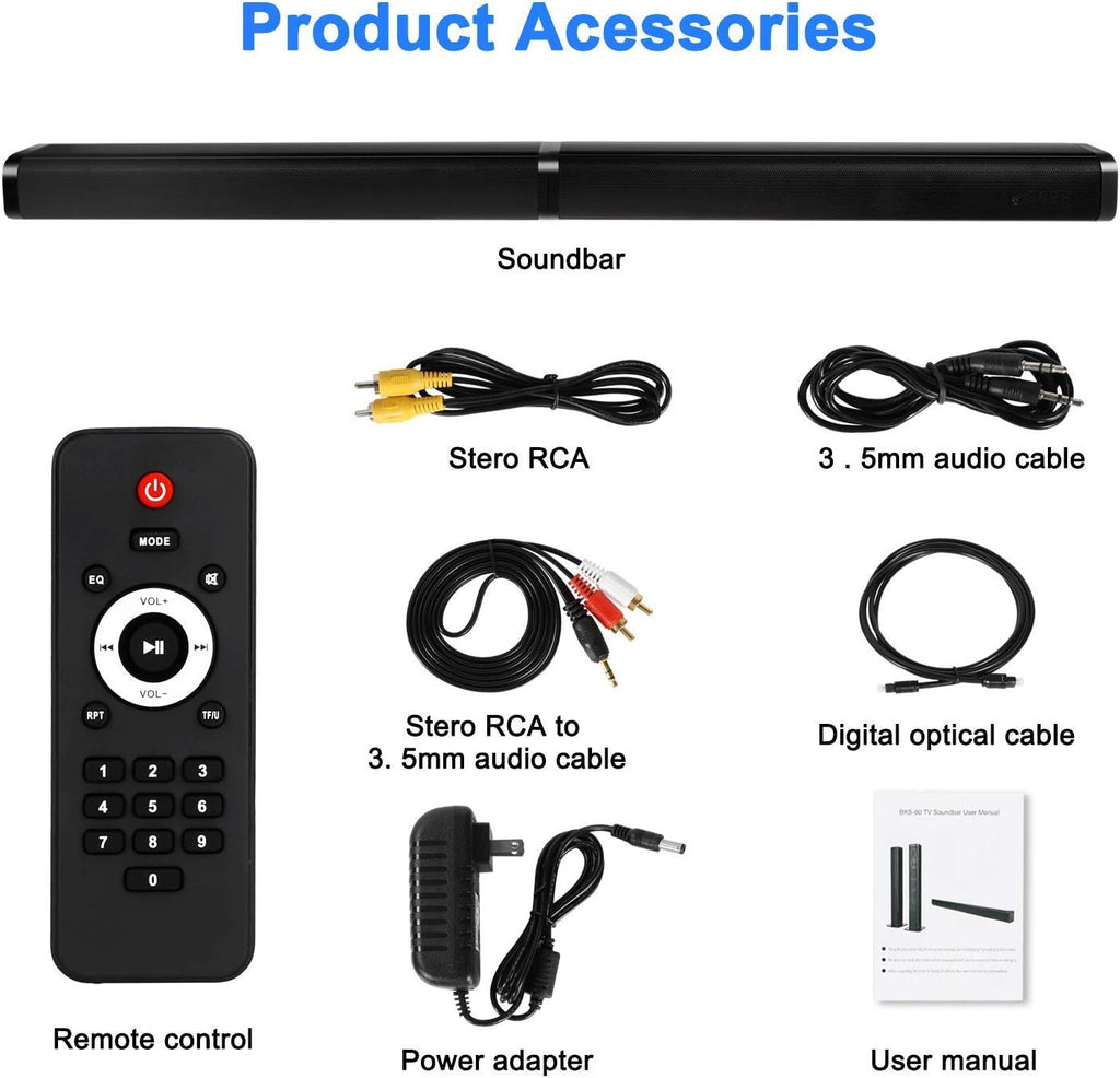 37-Inch Bluetooth Sound Bar with Surround Sound C927027