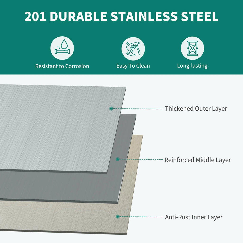 Stainless Steel 4 Tier Storage Shelf D30822