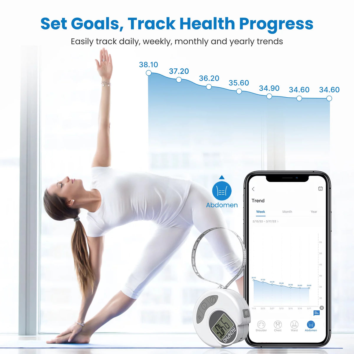 Smart Bluetooth Body Measuring Tape M814299