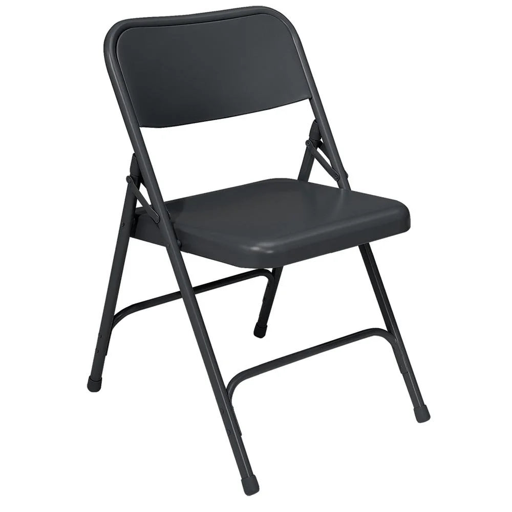 Black Set Of 4 Steel Folding Chairs N963752