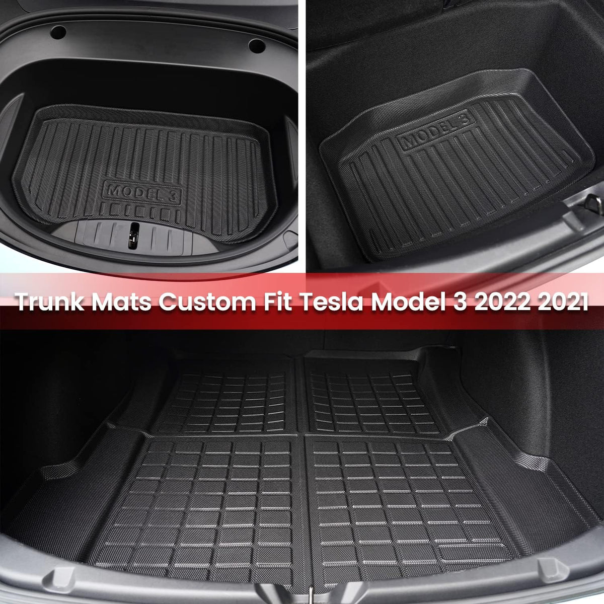 All Weather Anti-Slip Waterproof TPE Floor Mats Trunk Mat T832534
