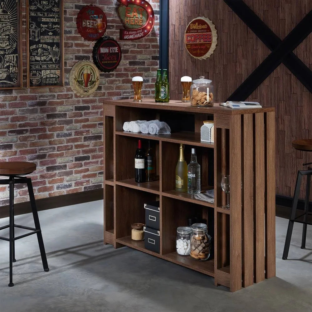 Rustic Walnut 47-inch Bar Dining Table H766626