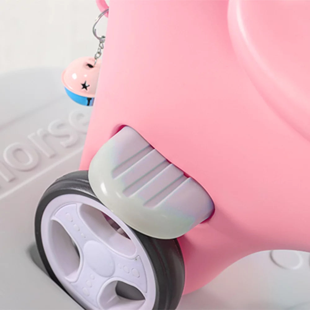 Pink Unicorn Ride On Toy with Push Handle Y167