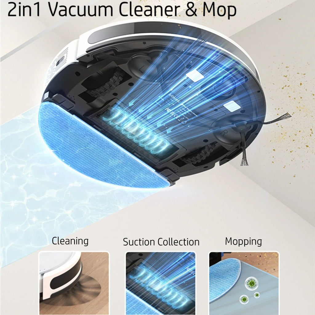 2in1 Robot Vacuum and Mop Combo 230ML White T49099
