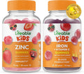 Zinc Iron Vitamin C Kids Gummies Bundle Gluten Free Chewable Gummy P2735