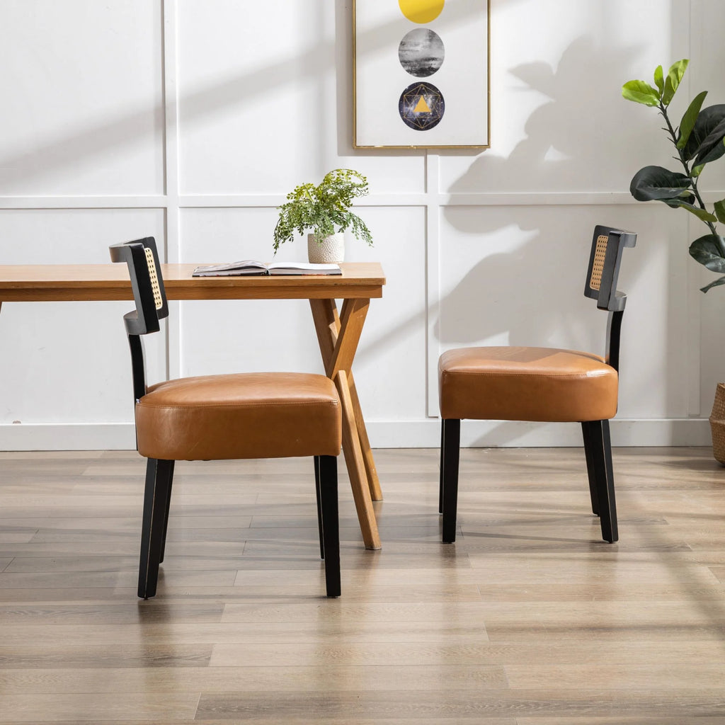 Upholstered PU Leather Dining Chairs Set of 8 Z2910