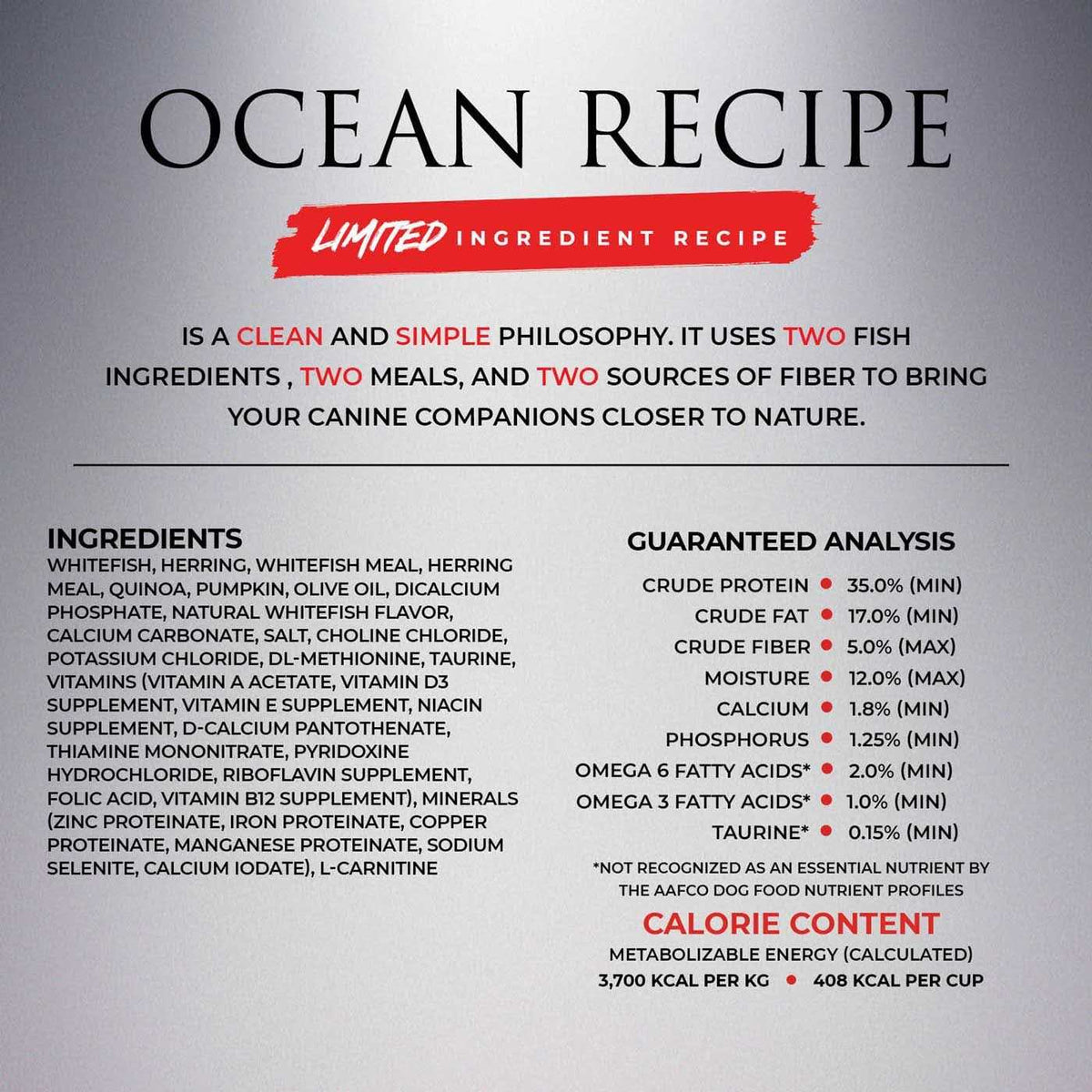 Ocean Recipe Dog Dry Food M449799