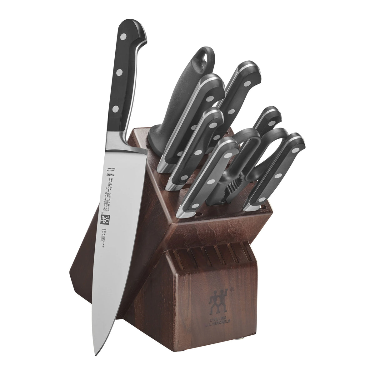10 Pc Knife Set with Walnut Block I255986