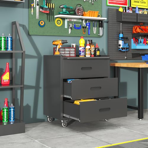 Metal Garage Storage Cabinet with Wheels K5254