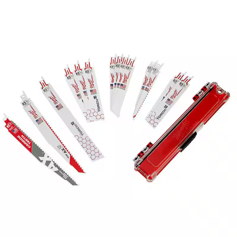 9 in. 5 TPI Bi-Metal Reciprocating Saw Blade Set (14-Piece) N181