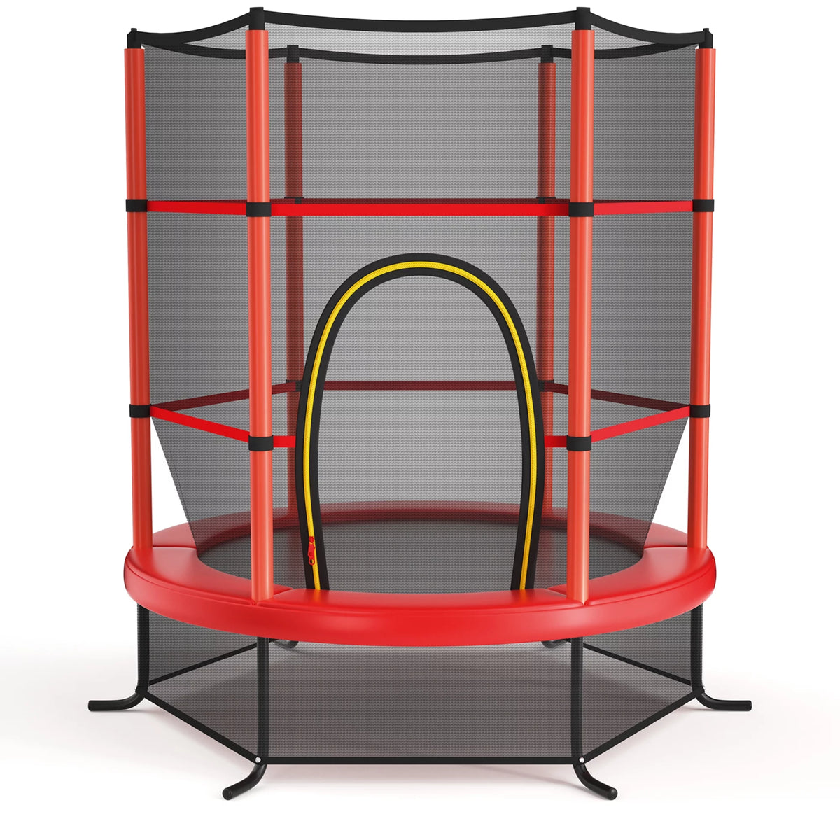 55'' Recreational Trampoline with Enclosure Net Y4505