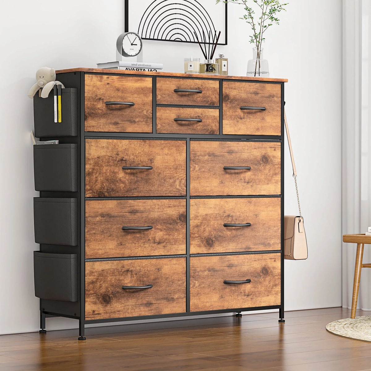 Brown 10 Drawer Dresser A578