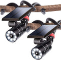 Solar Motion Sensor Camping Lights of 2 Aluminum 9W 1400-Lumen LED Flood Spotlights Q8194