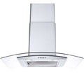 30 inch Wall Mount Range Hood 450CFM Tempered Glass 3-Speed E77762