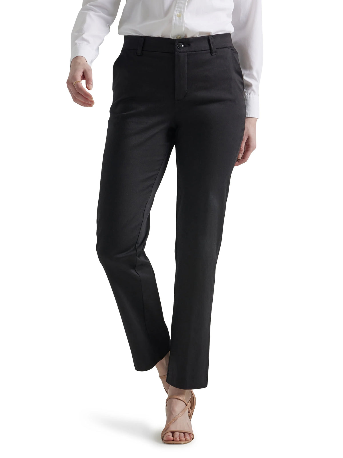 Women's Regular Fit Straight Woven Pant U406
