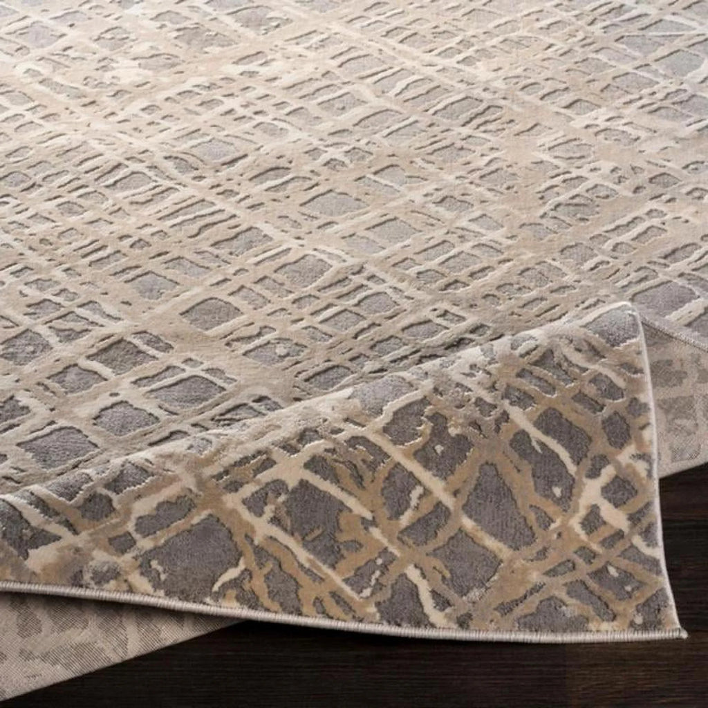 5x7 Medium Gray Area Rug A12384
