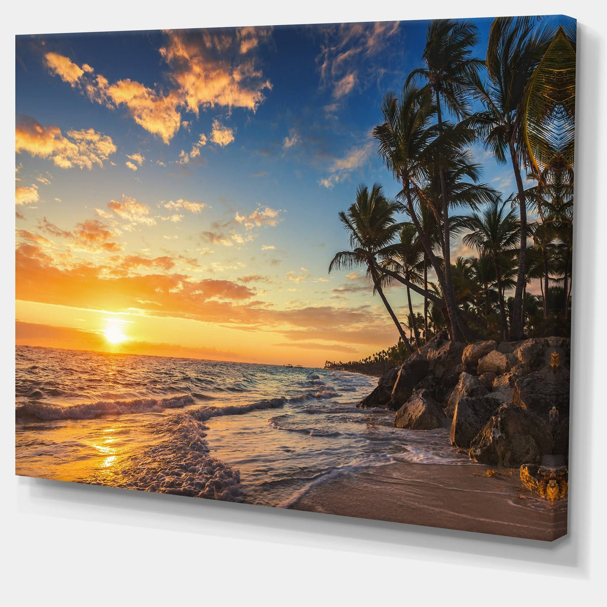 Tropical Island Beach Canvas 40 in. Wide x 20 in. High V503333