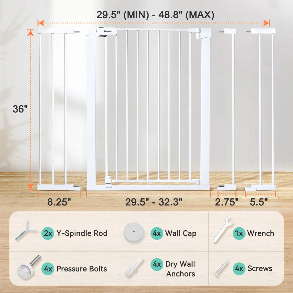 36'' Extra Tall 29.5-48.8'' Wide Baby Gate Z992201