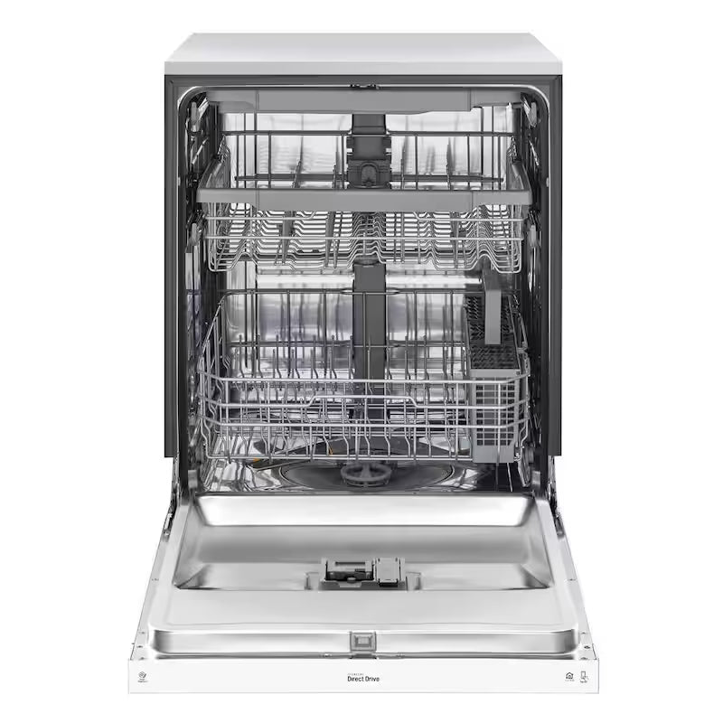 White Front Control Dishwasher with 3rd Rack P10873