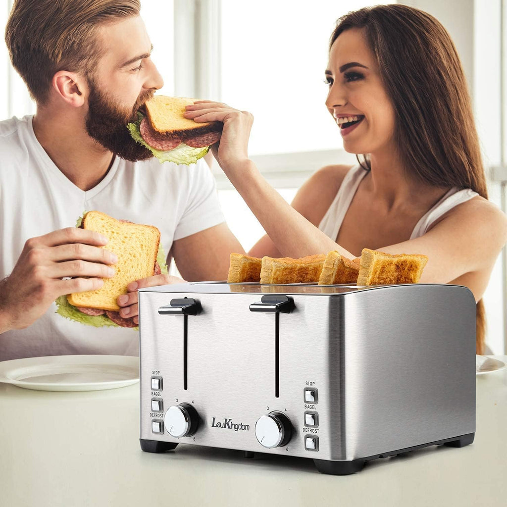 4 Slice Wide Slot Stainless Steel Toaster P353
