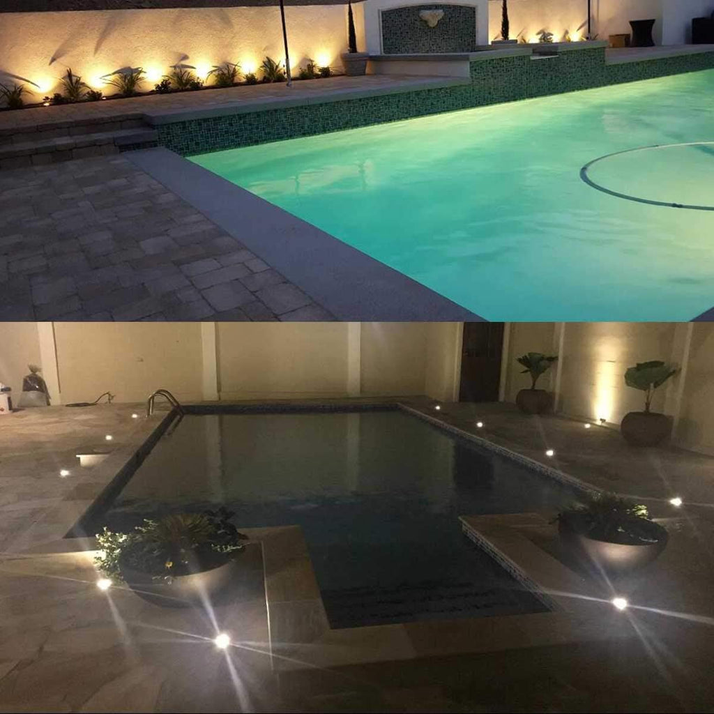 3W 12V-24V IP67 Waterproof LED Well Lights 8 Pack Warm White F3230