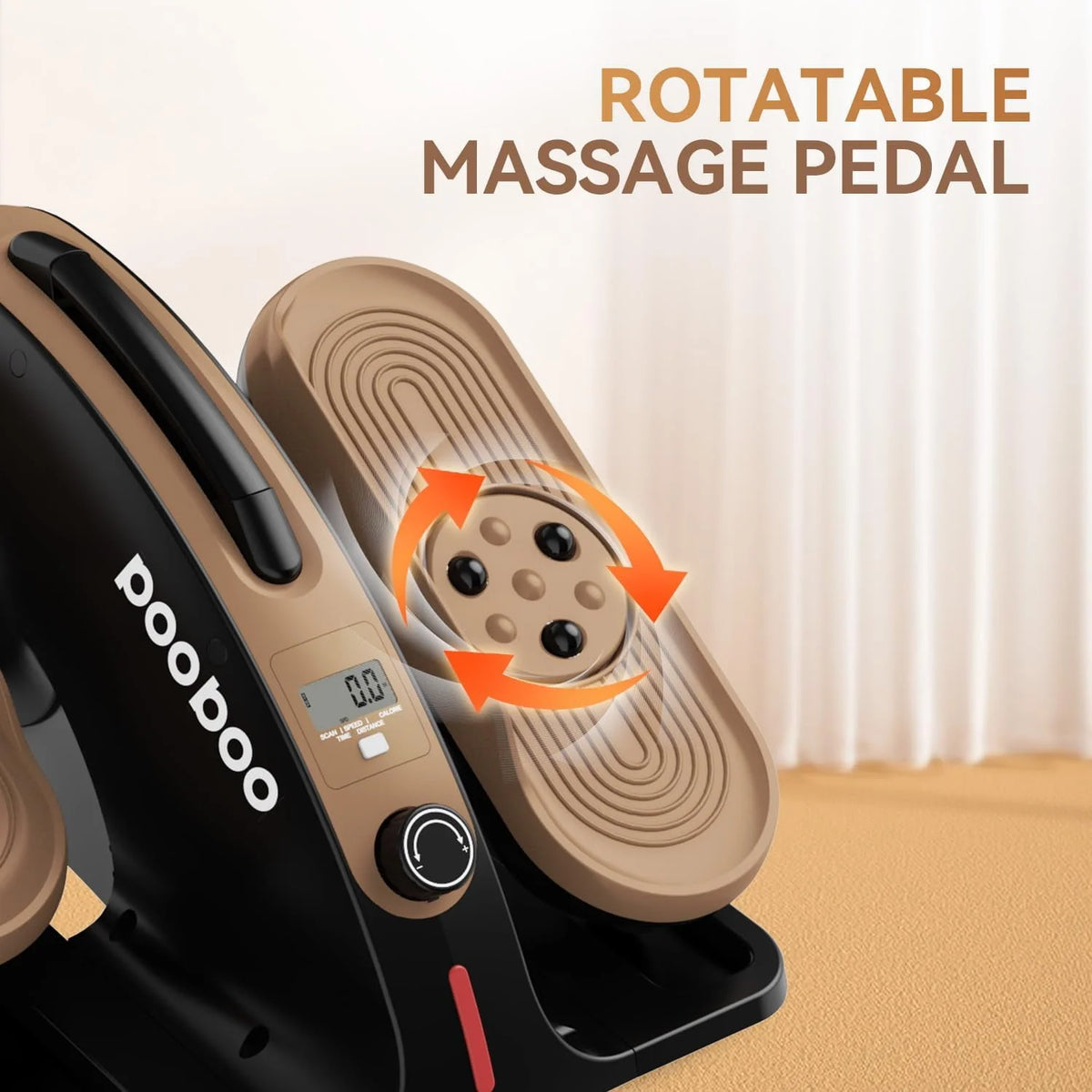 Under Desk Magnetic Elliptical Machine with Foot Massage J3179