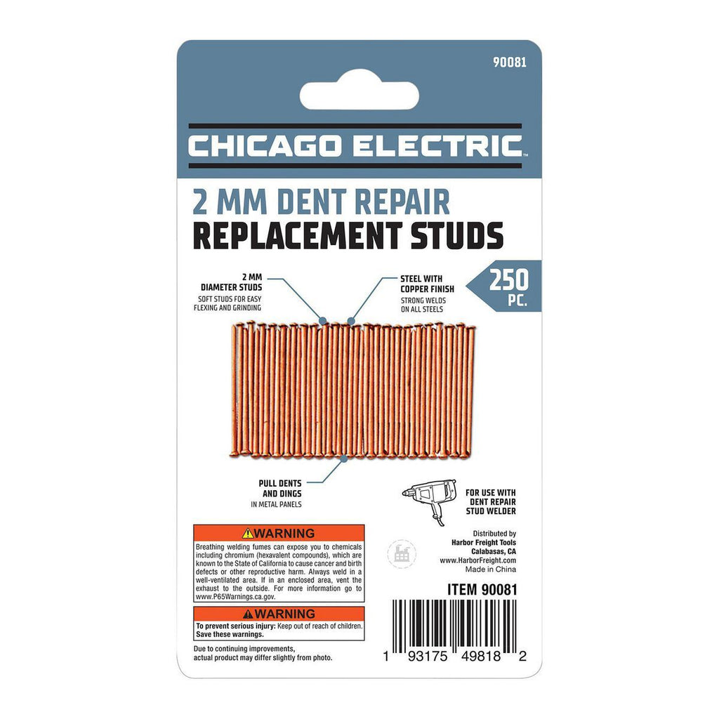2mm 2 in. Welding Studs, 250 Piece W491