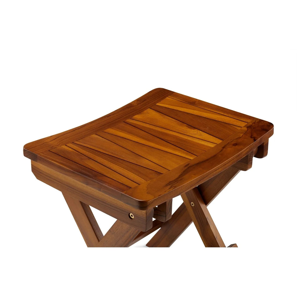 18 Inch Teak Folding Shower Stool G668