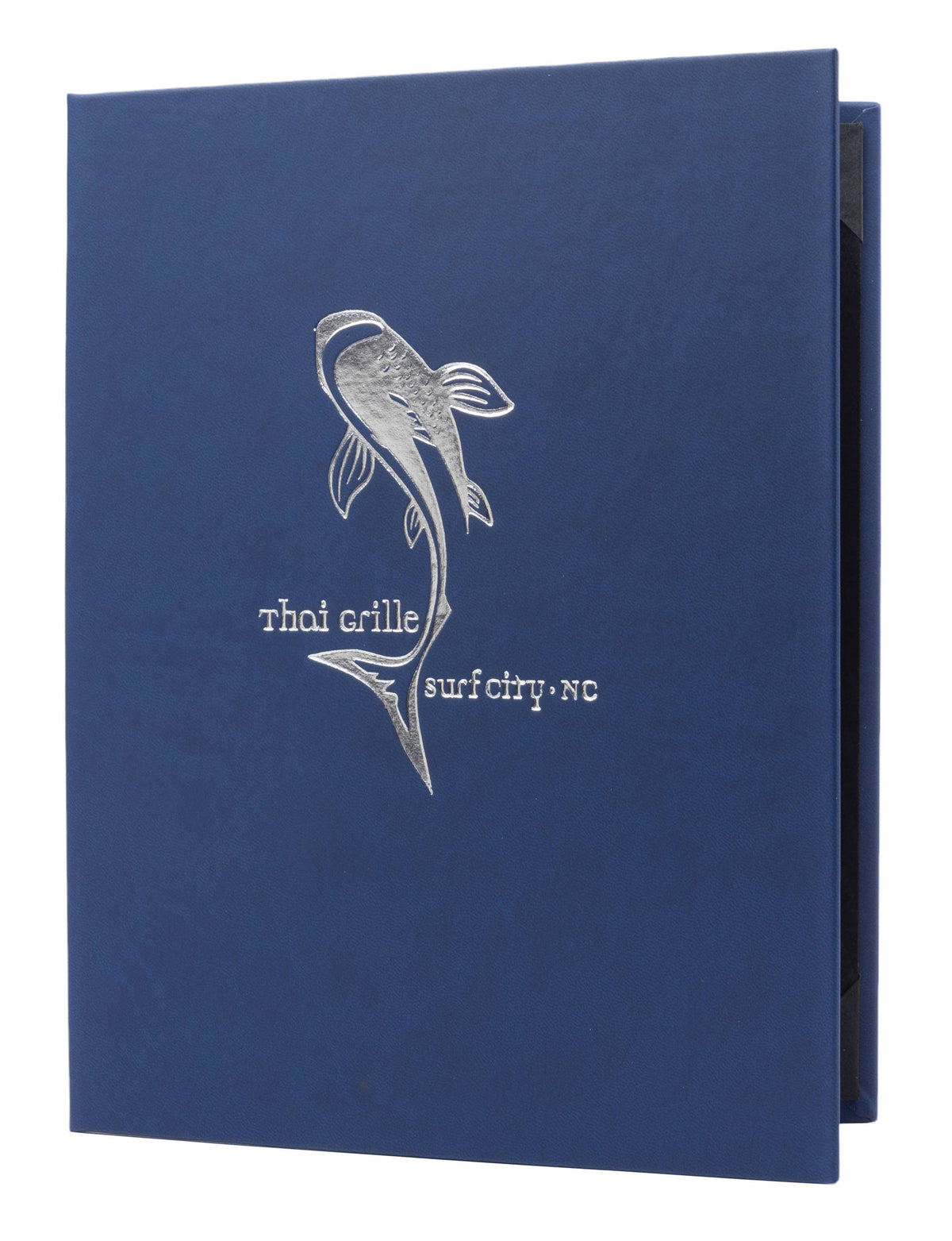 Casebound Menu 4 x 14 Dark Blue Plush U828045