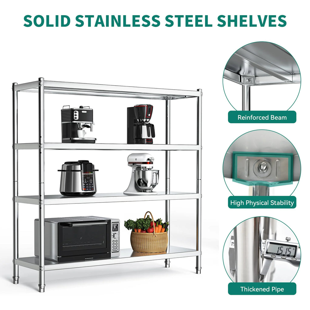 Stainless Steel 4 Tier Storage Shelf D30822