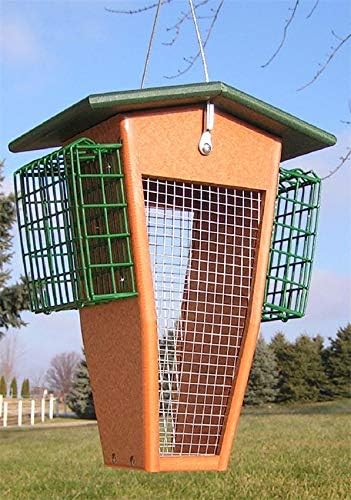 Poly Split Peanut Bird Feeder with Suet Cages Z604357