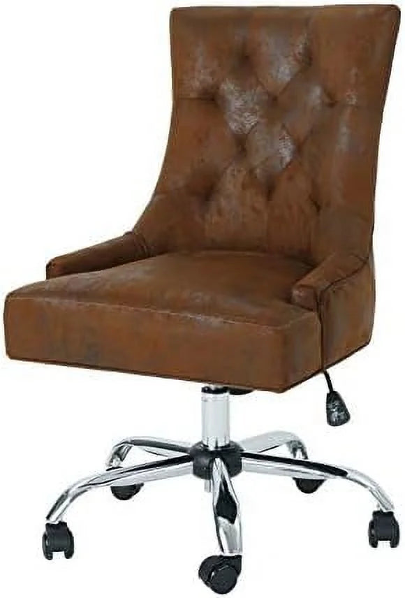 Brown Microfiber Office Desk Chair L754