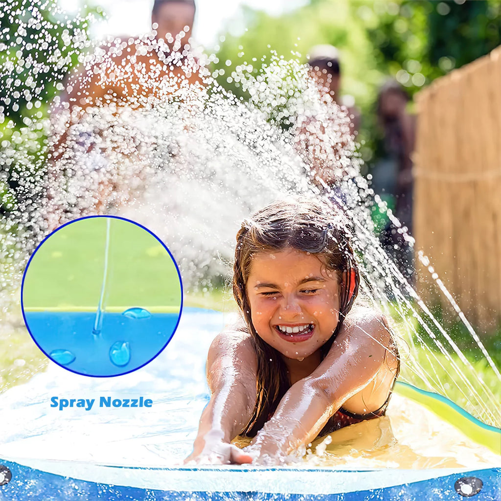 16FT Double Water Slides with Sprinklers H33177