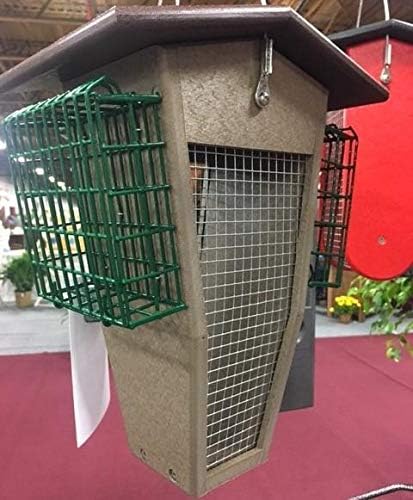 Poly Split Peanut Bird Feeder with Suet Cages Z604357