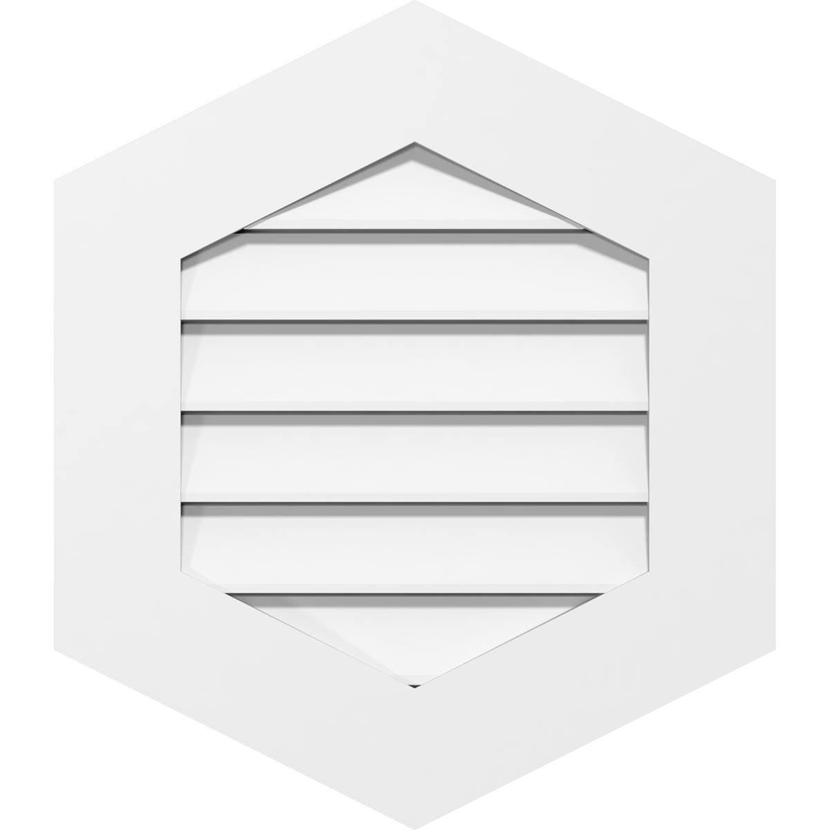 40x22 Vertical Peaked Surface Mount PVC Gable Vent J1534