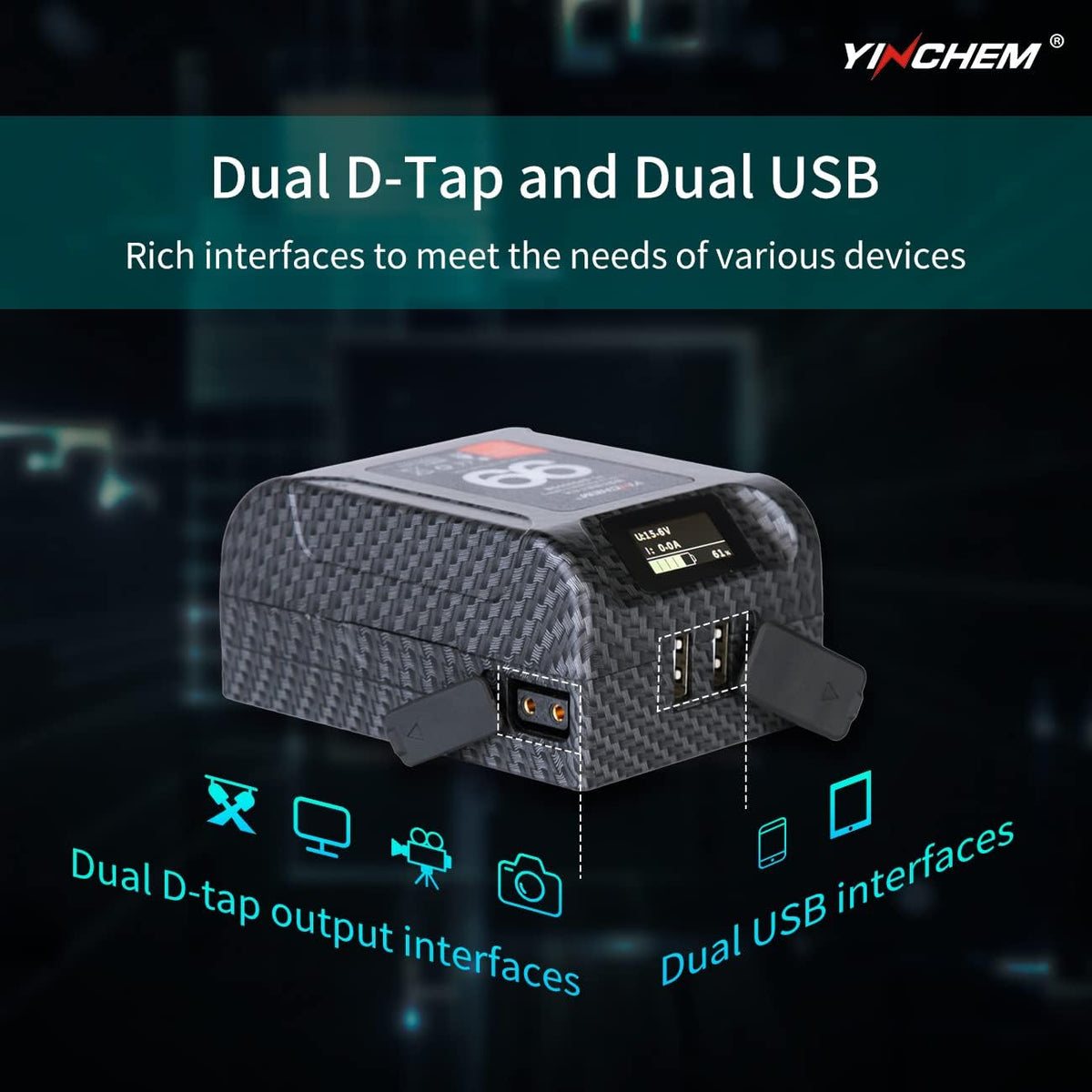 14.4V Mini Portable Lithium-ion Battery with LCD Screen R65616