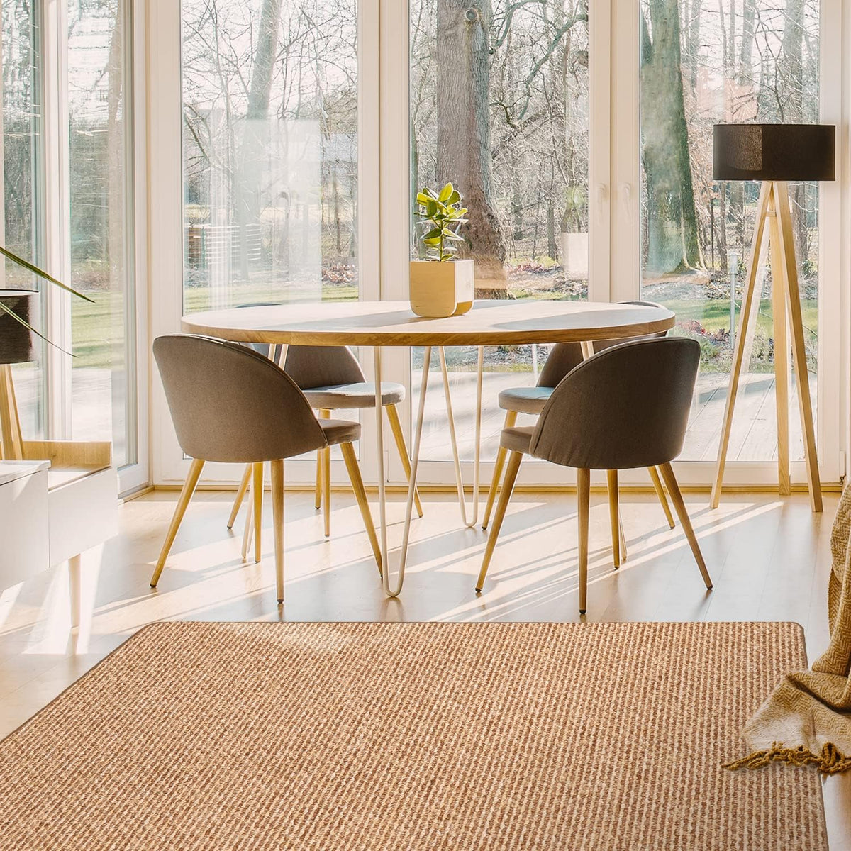 Skid-Resistant Carpet Runner Praline Brown 24 Feet X 48 Inches J99849