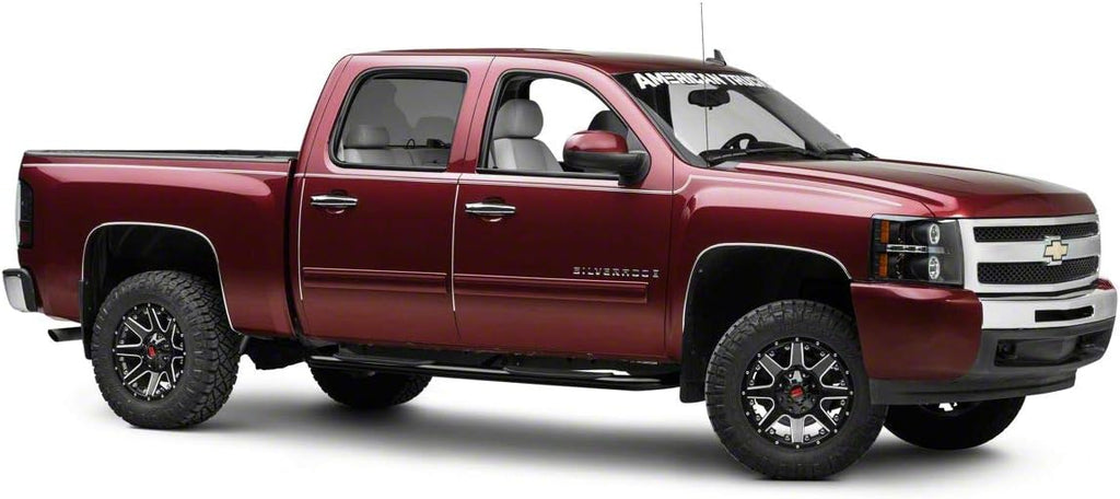 Black 4-Inch Oval Bent End Side Step Bars C21614