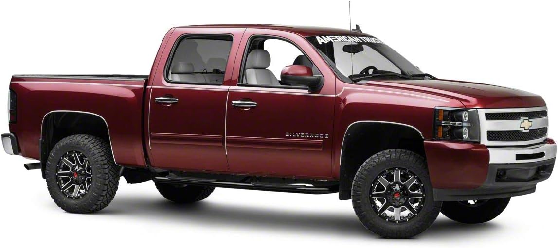 Black 4-Inch Oval Bent End Side Step Bars C21614