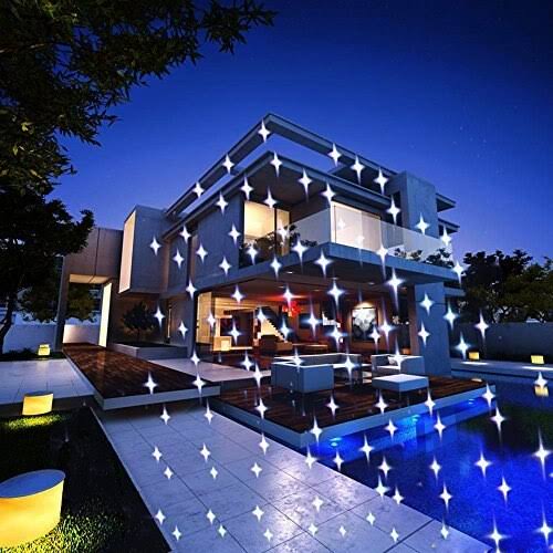 White 7 Color Laser Christmas Lights with Remote Control V3054