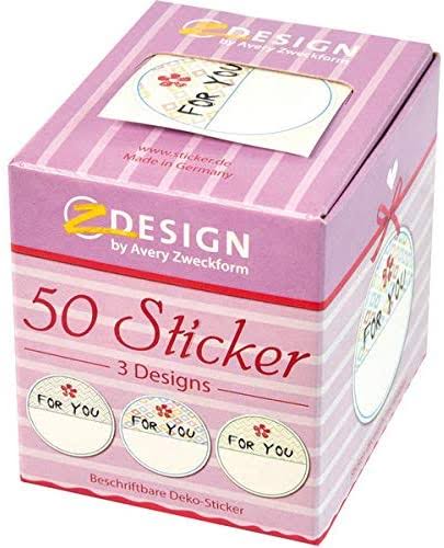 Multi-Coloured Round Gift Stickers, Pack of 50 C5000