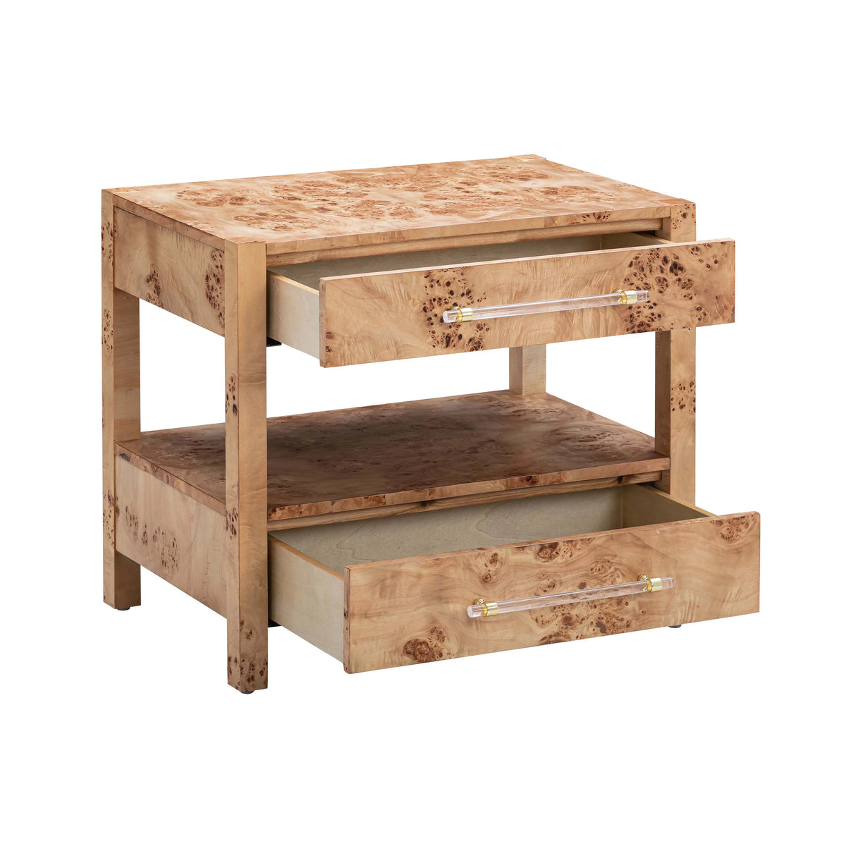 Natural Burl Nightstand Z962
